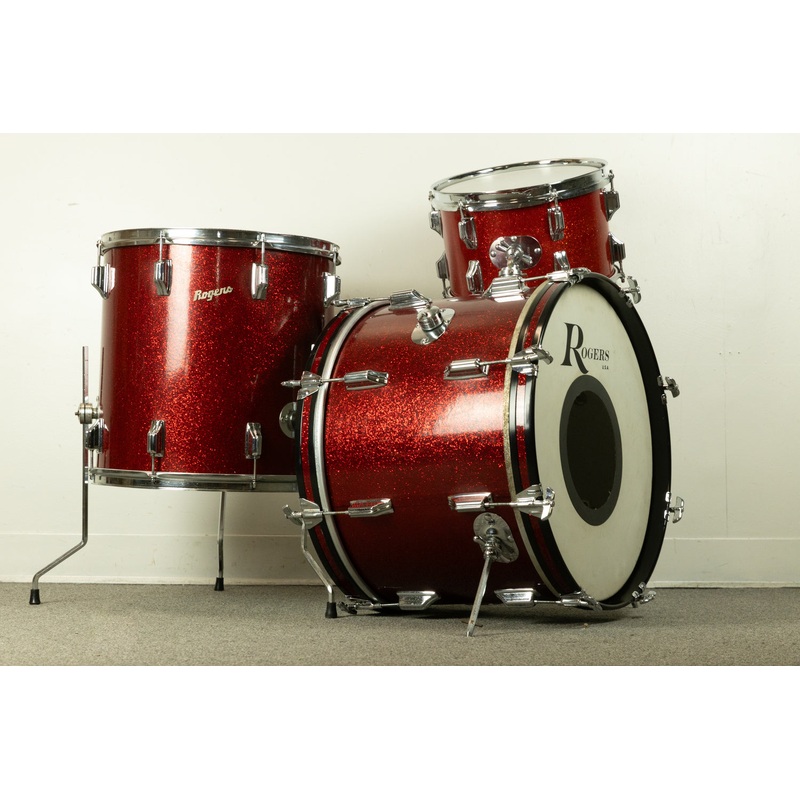 1960s Rogers Headliner Sparkling Red Pearl Drum Set
