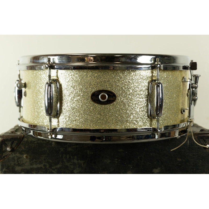 1964 Slingerland 5x14 Silver Sparkle Pearl Deluxe Student Model Snare Drum