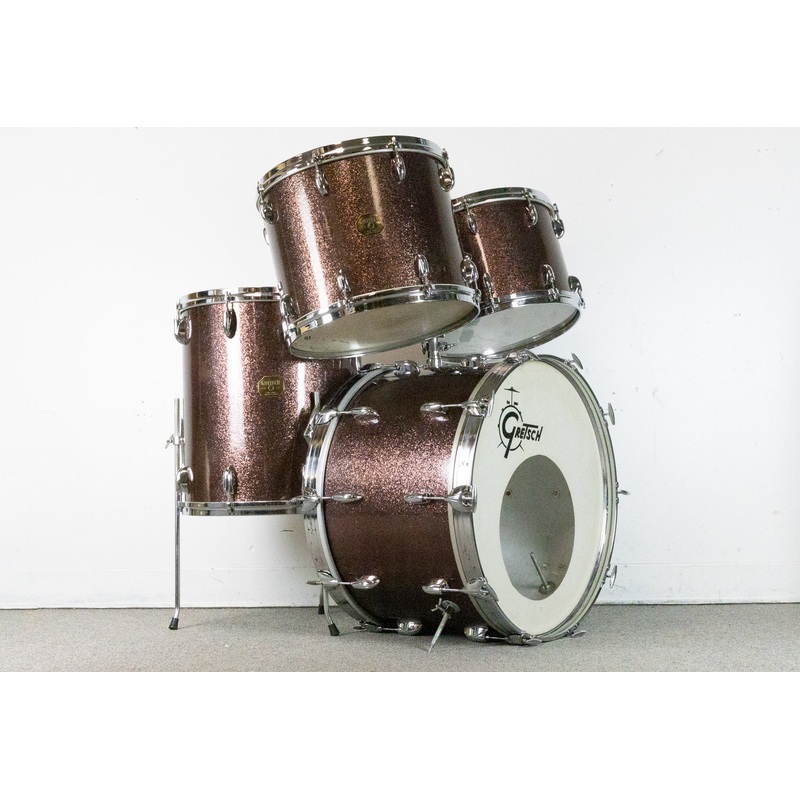 1970s Gretsch "Burgundy Sparkle" Drum Set