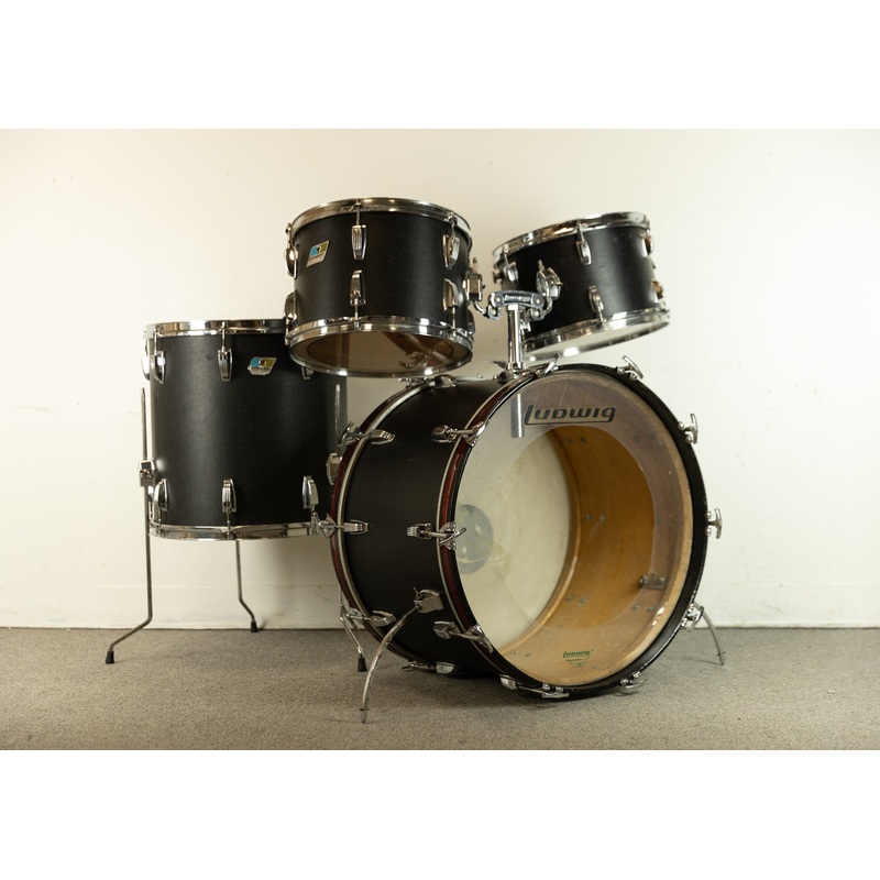 1970s Ludwig Black Panther Hollywood Drum Set