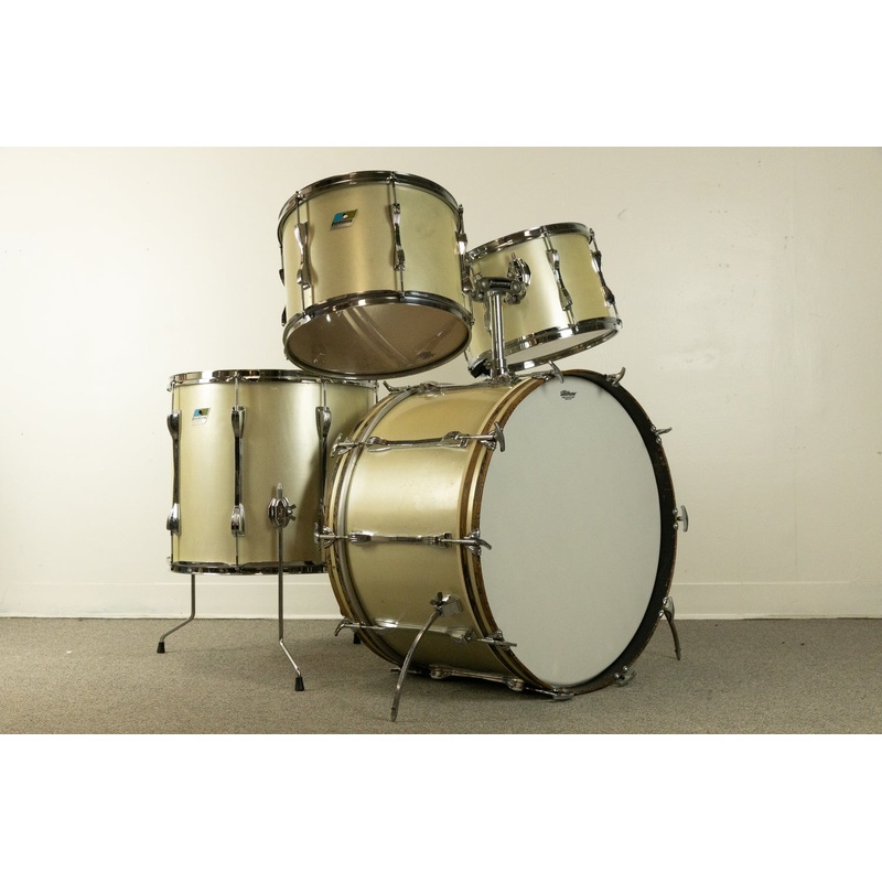 1970s Ludwig "Mach 5" Silver Silk Drum Set