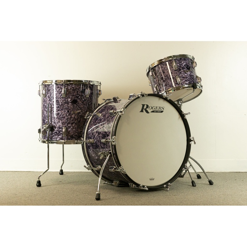 Rogers Cleveland Series Purple Diamond Pearl Drum Set 14x22 9x13 and 16x16