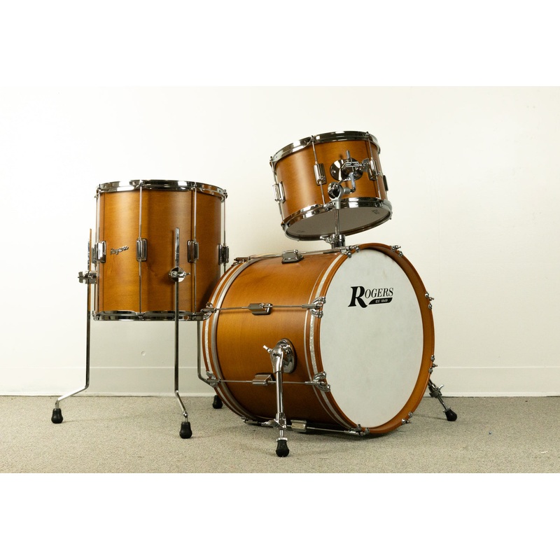 Rogers Tower Fruitwood Satin 14x18 8x12 and 14x14 Drum Set