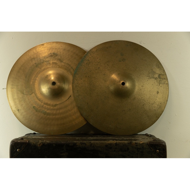 Vintage 14" Kashian Hi Hat Cymbals 1212g 919g