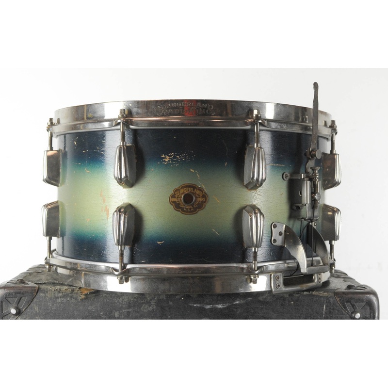 1940s Slingerland 7x14 Radio King Buddy Rich Blue & Gold Duco "Swingster" Snare Drum