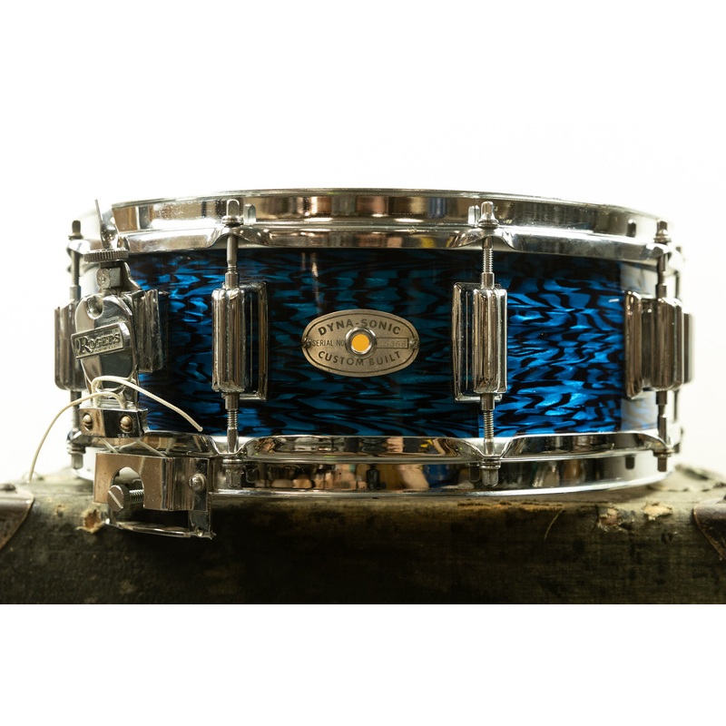 1960s Rogers 5x14 Blue Onyx Pearl Dynasonic Snare Drum
