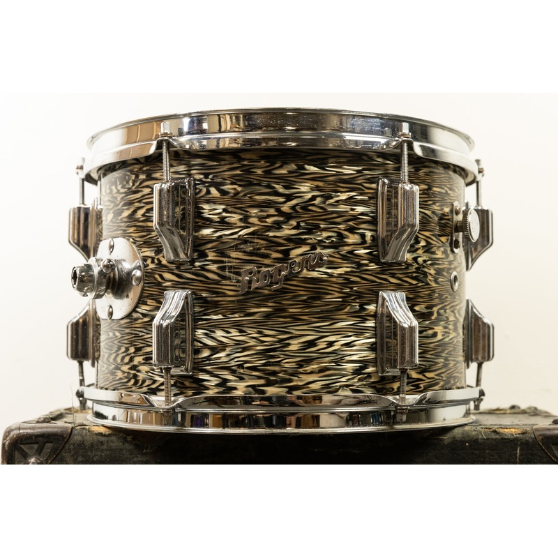 1960s Rogers 8x12 Black Onyx Pearl Tom