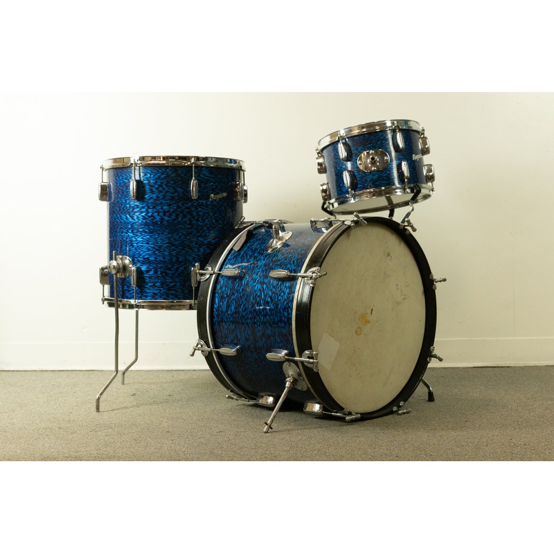 1960s Rogers Swingtime Blue Onyx Pearl Drum Set