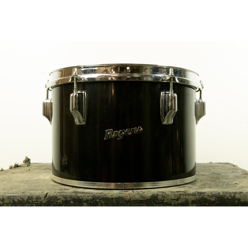 1970s Rogers 8x12 Jet Black Pearl Concert Tom
