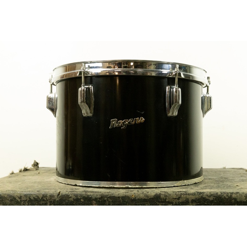 1970s Rogers 9x13 Jet Black Pearl Concert Tom