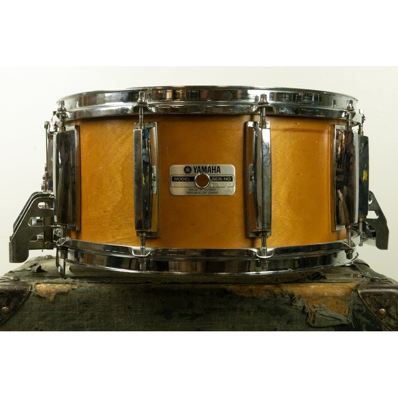 1980s Yamaha Recording Custom 6.5x14 Real Wood Snare Drum SD-065D