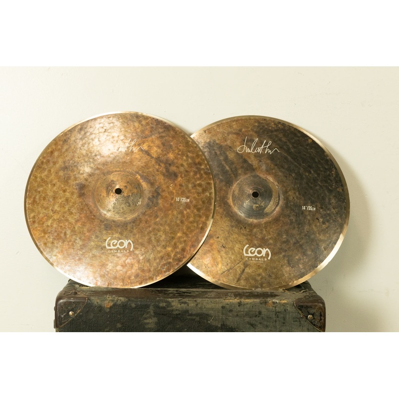 Leon 14" Dark Full Raw Hi Hat Cymbals 825g 955g