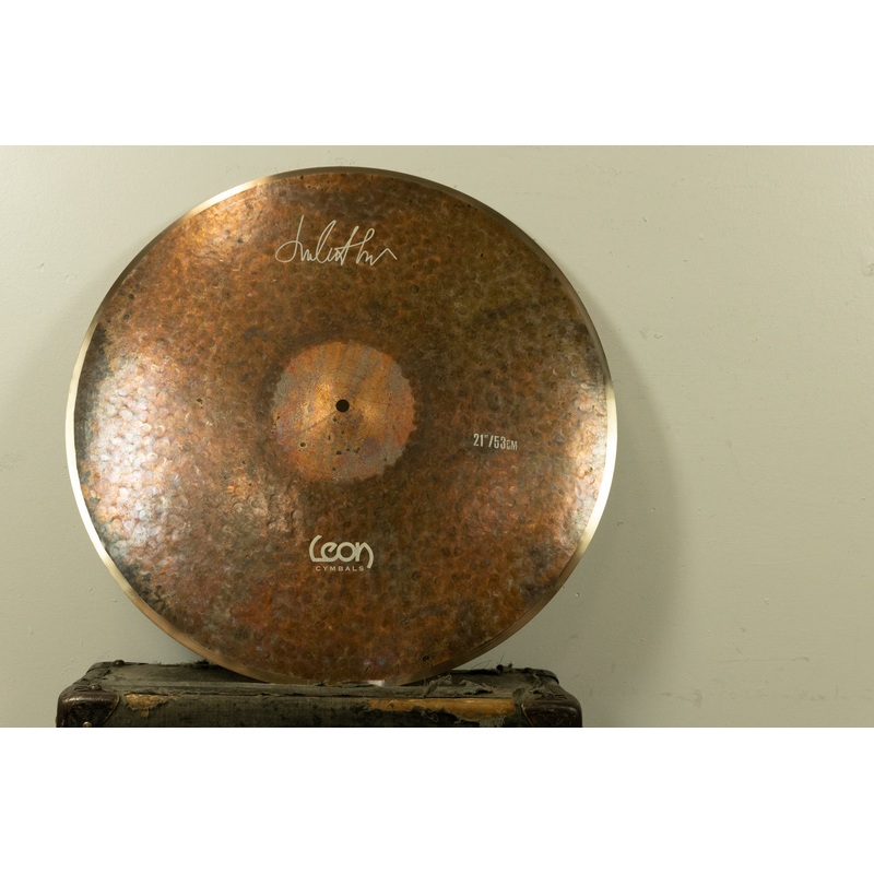 Leon 21" Flat Bell Half Raw Ride Cymbal 2180g