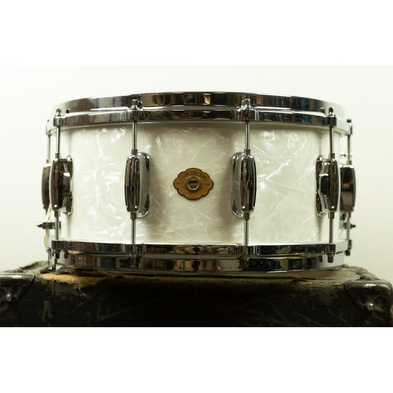 Slingerland Conway 6.5x14 White Marine Pearl Radio King Snare Drum