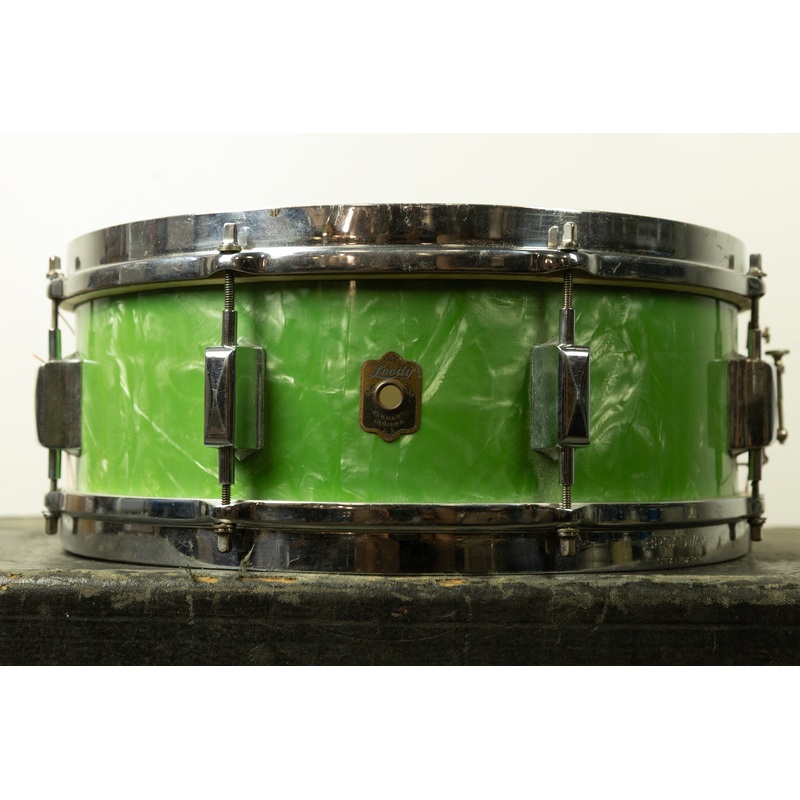1930s Leedy 5x14 Broadway Standard Green Pearl Snare Snare Drum