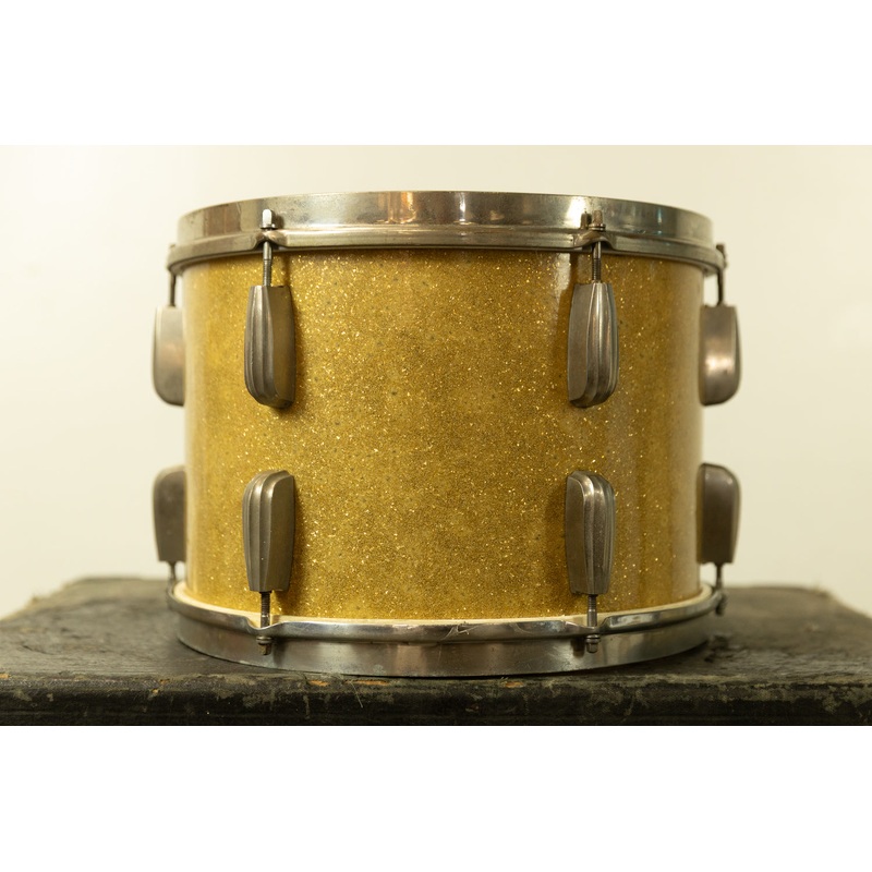 1940s 1950s Slingerland 9x13 Gold Sparkle Radio King Tom