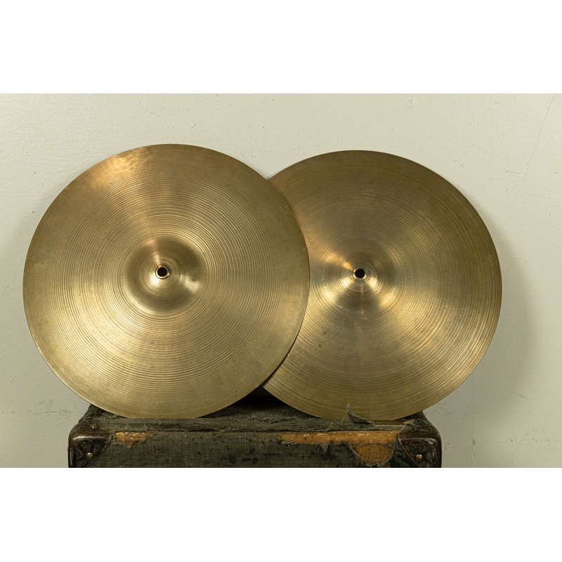 1950s Zildjian 15" A Small Stamp Hi Hat Cymbals 1011g 1069g