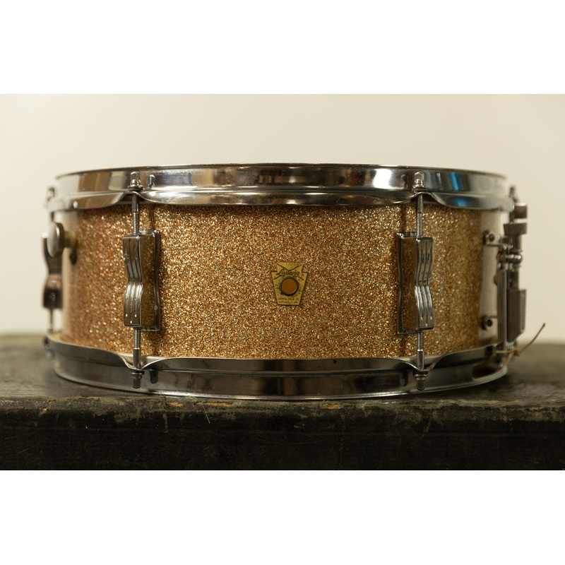 1960s Ludwig 5x14 Champagne Sparkle Pioneer Snare Drum