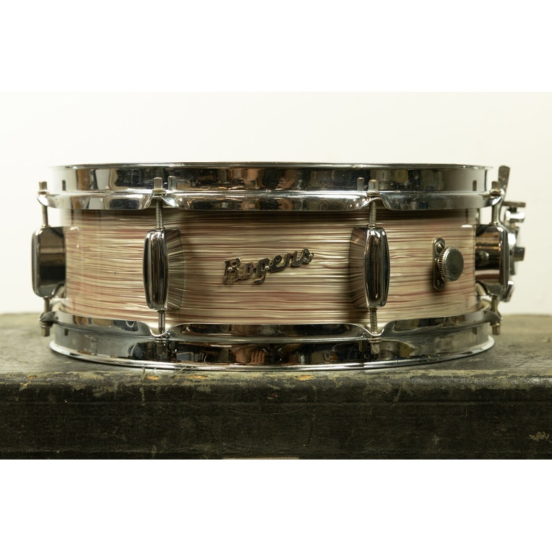 1960s Rogers 5x14 Holiday Wine Red Ripple Snare Drum