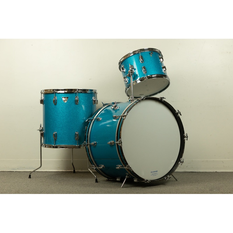 1970s Ludwig Standard S-320 Blue Mist Drum Set