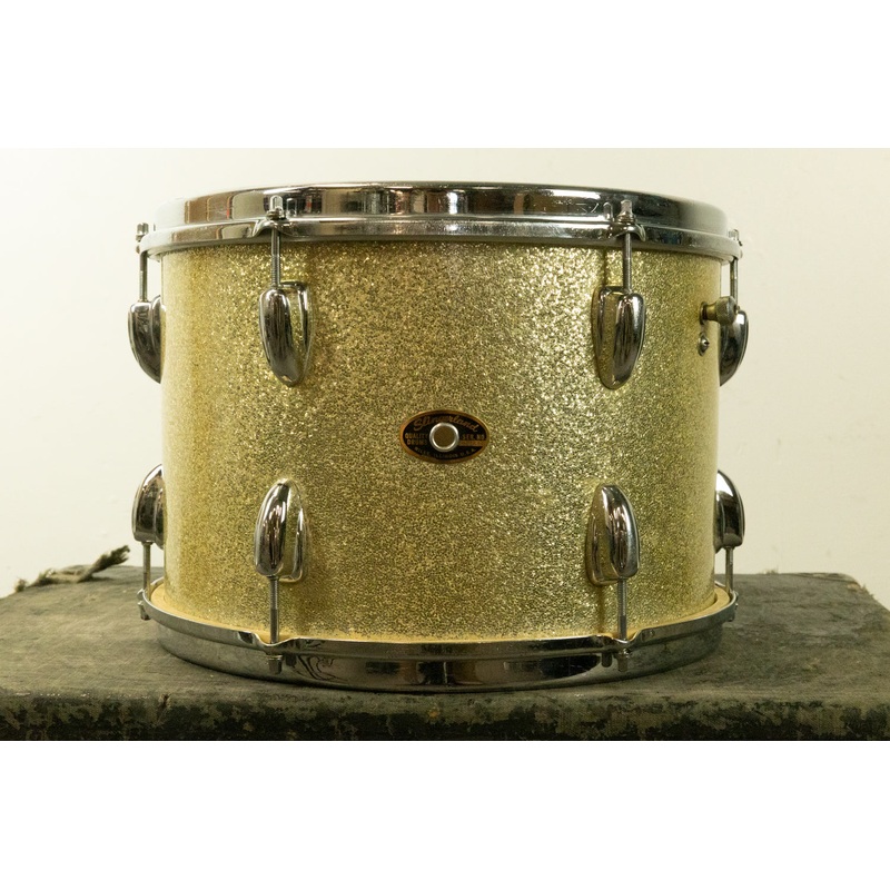 1970s Slingerland 9x13 Silver Sparkle Pearl Tom