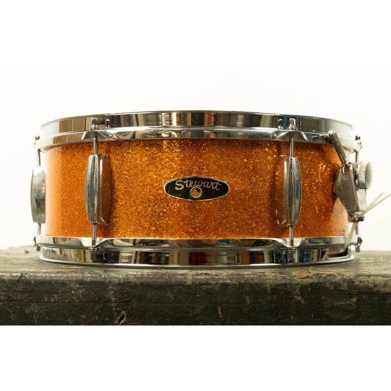 Vintage 5x14 Gold Sparkle Stewart Snare Drum