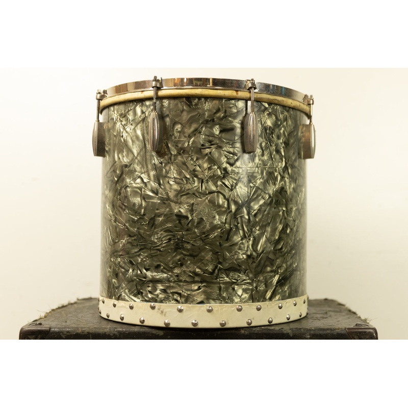 1940s Slingerland 16x16 Black Diamond Pearl Tom