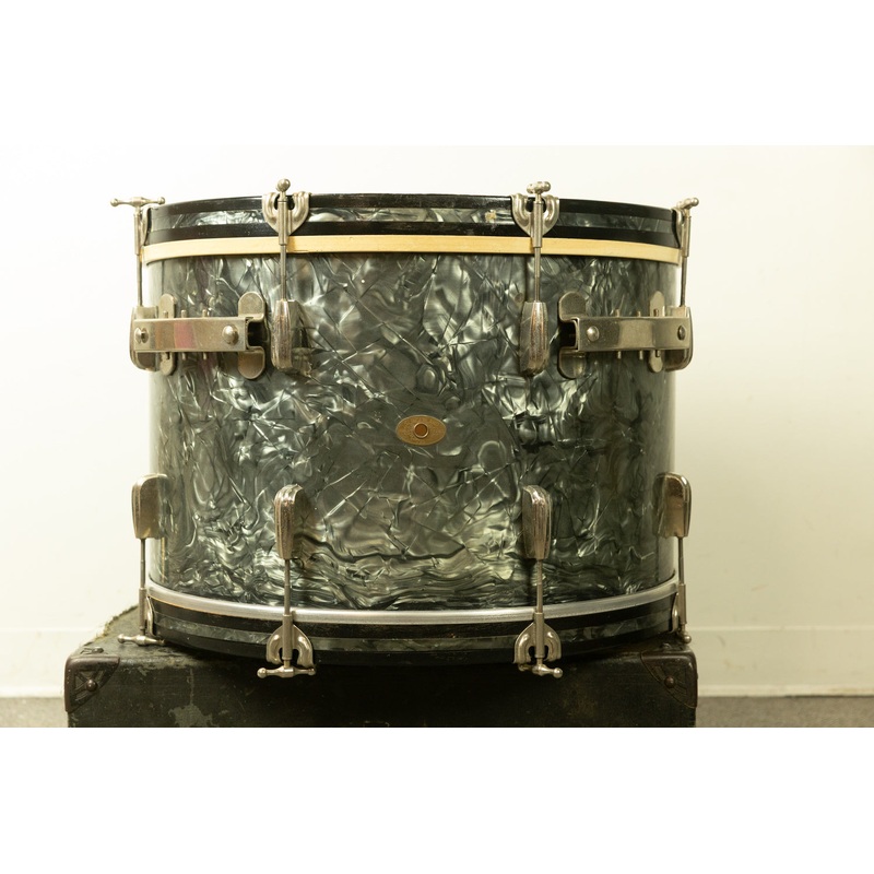 1950s Slingerland 14x22 Black Diamond Pearl Radio King Bass Drum