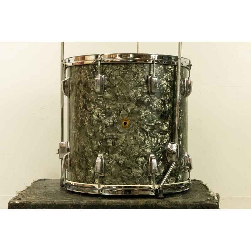 1960s Ludwig 16x16 Black Diamond Pearl Floor Tom