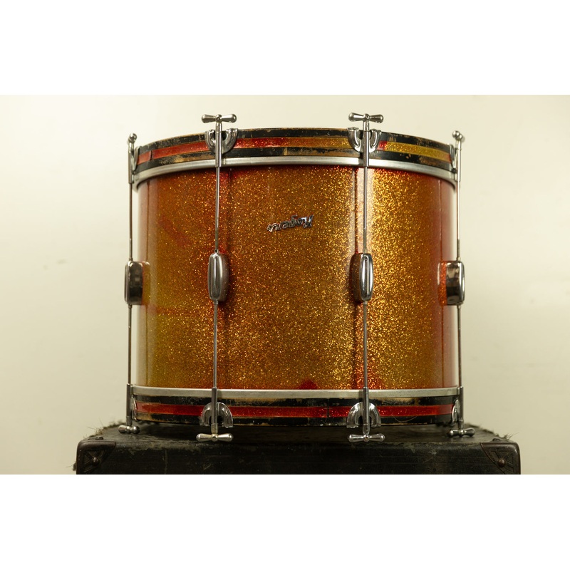 1960s Rogers 14x20 Tower Red Sparkling Pearl Bass Drum