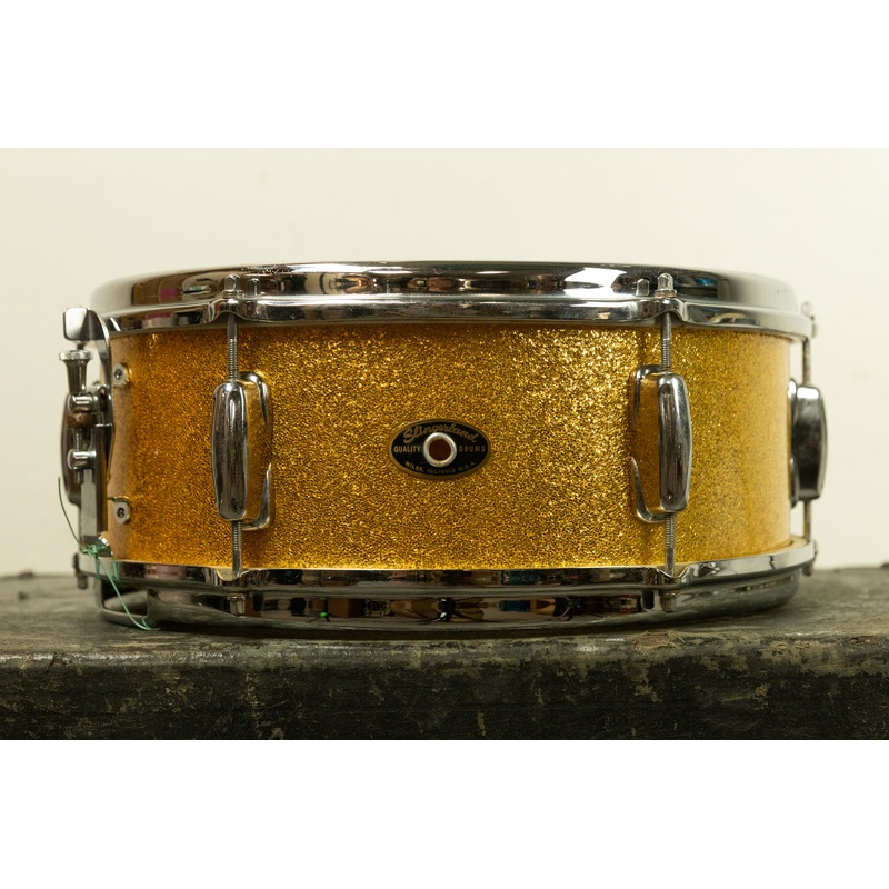 1961 Slingerland 5x14 Gold Sparkle Pearl Deluxe Student Snare Drum