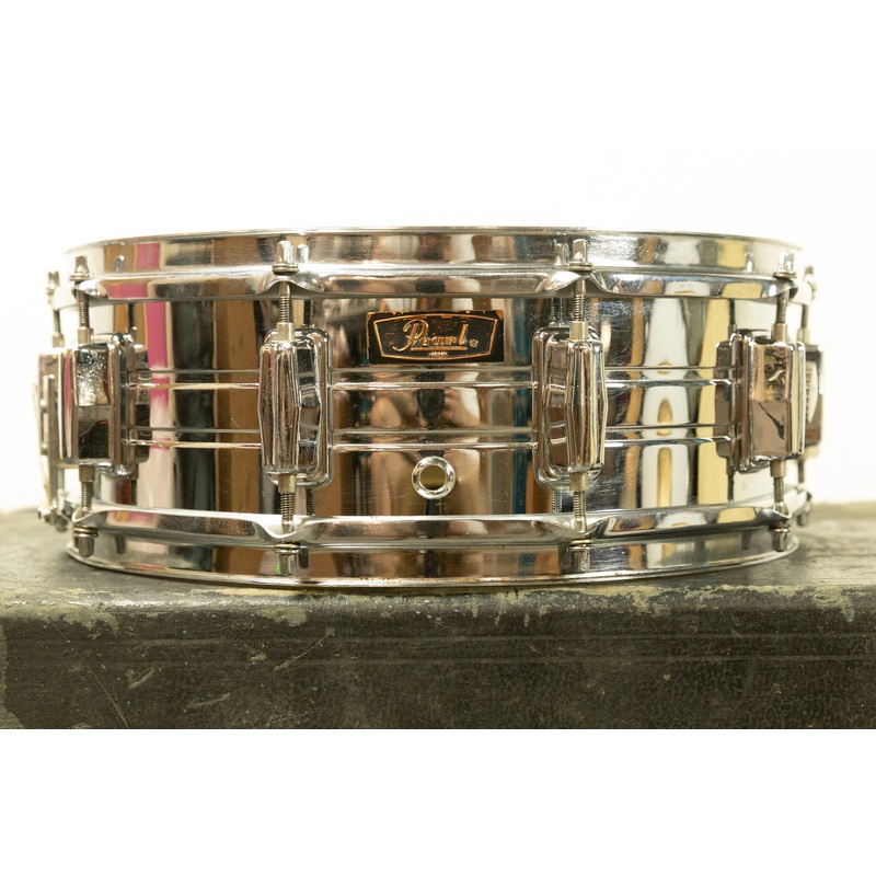 1970s Pearl 5x14 Chrome Over Steel Snare Drum