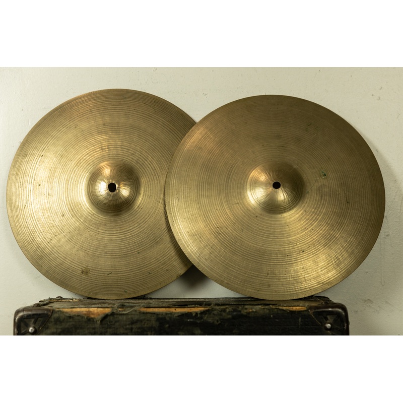 Vintage Italian 14" Hi Hat Cymbals Thin Hi Hat Cymbals 768g 773g