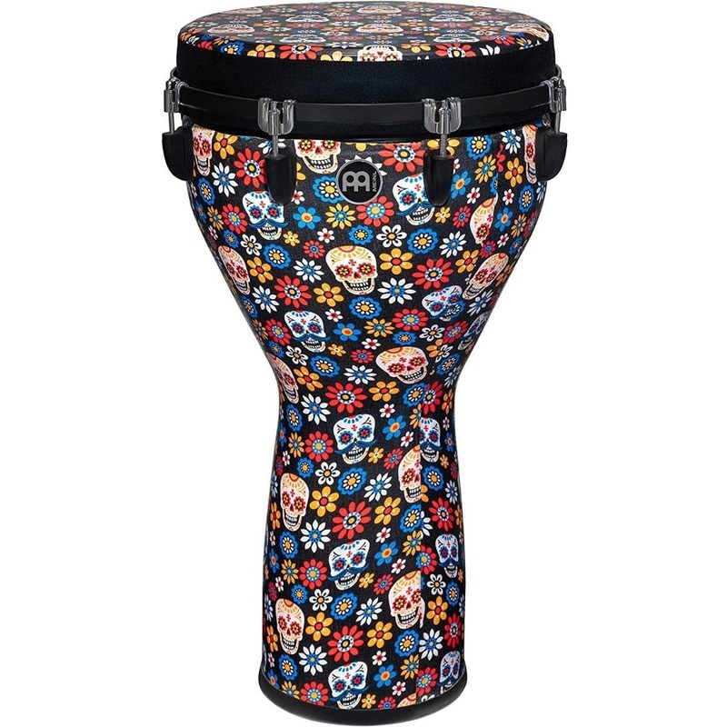 Meinl Jumbo Djembe 14" Day Of The Dead w/Matching Drum Head