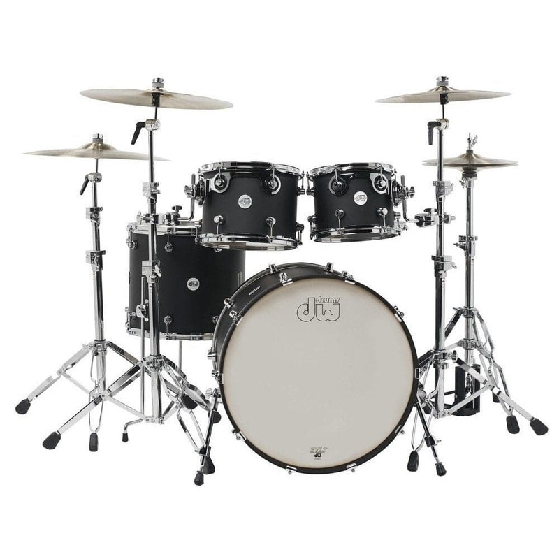 DW Design 4pc Drum Set Black Satin