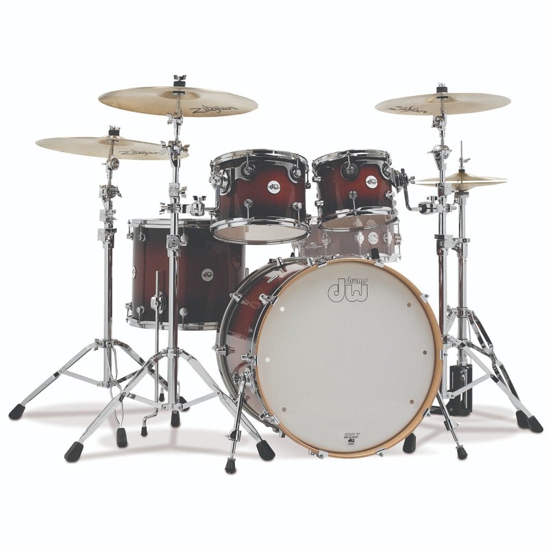 DW Design 4pc Drum Set Tobacco Burst Lacquer