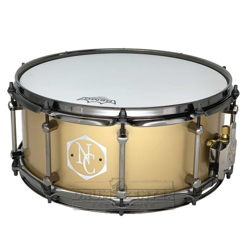 Noble & Cooley Alloy Classic Painted Snare Drum 14x6 Flat Gold w/Black Hw