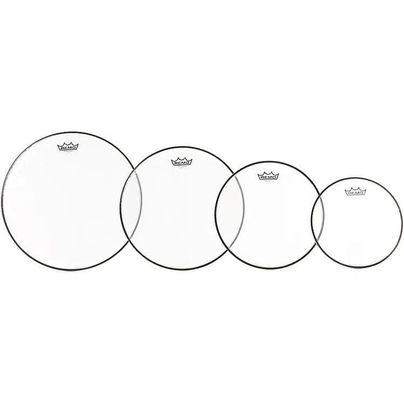Remo Ambassador Clear Drumhead Pack 10/12/14/16