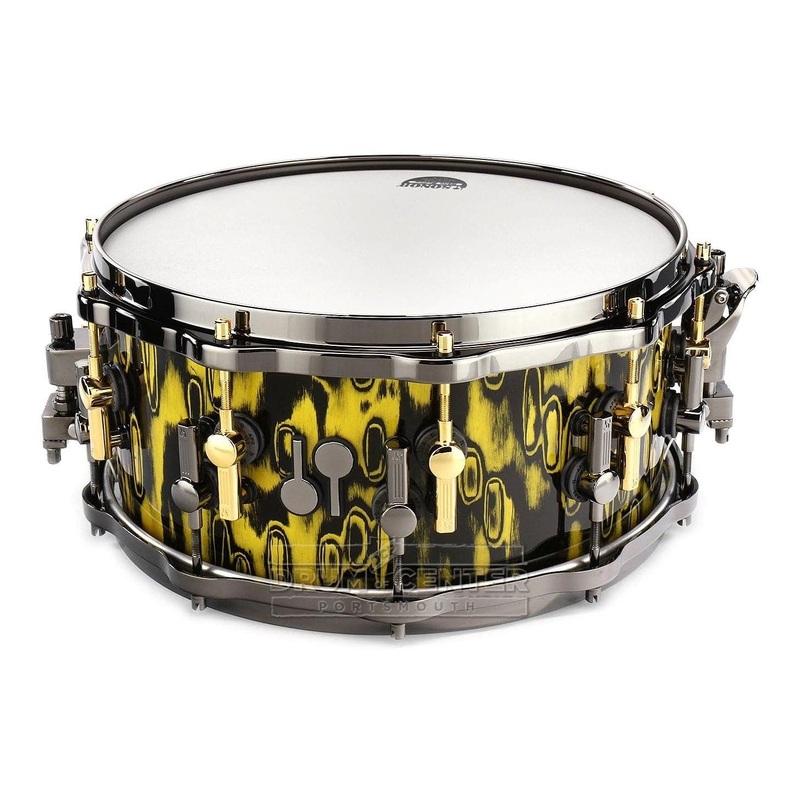 Sonor SQ2 Medium Beech Snare Drum 14x6.5 Yellow Tribal | 1030128-2