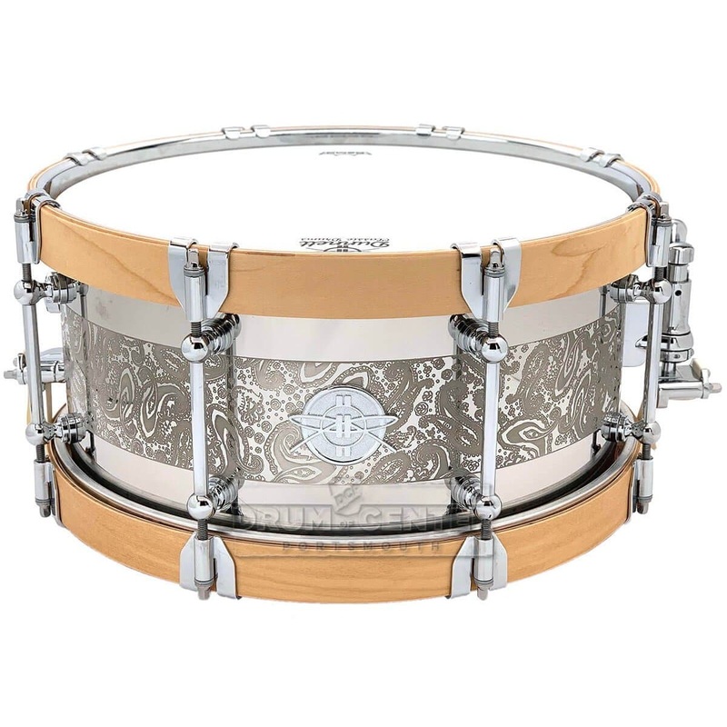 Dunnett Classic Stainless Steel Snare Drum 14x6.5 Engraved by James Trussart w/Hybrid Hoops