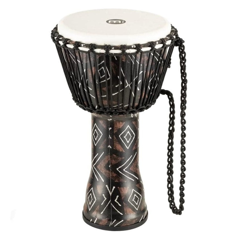 Meinl Rope Tuned Travel Djembe 10" Kanga Sarong w/Synthetic Head