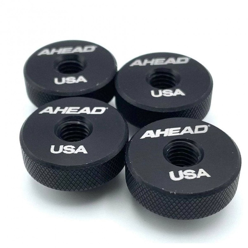 Ahead Speed Nuts Knurled Metal Cymbal Washer 4pk Black