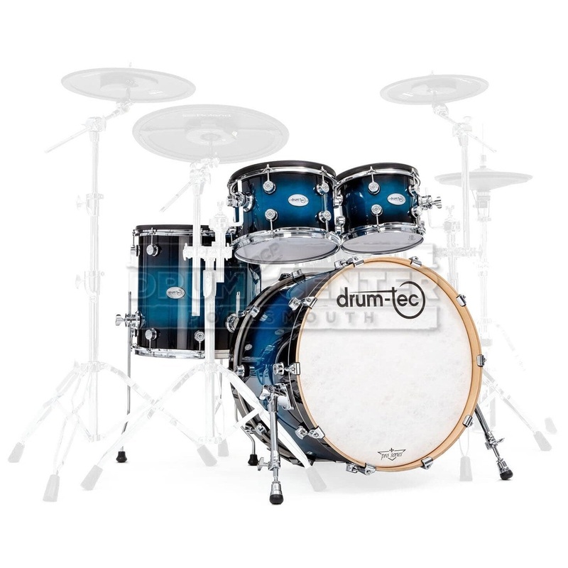 Drum-Tec Pro 3 Studio 4pc E-Drum Set Blue Burst