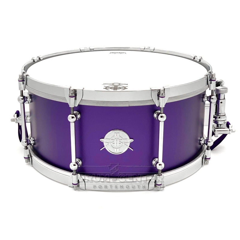 Dunnett Classic Titanium Snare Drum 14x6.5 Matte Metallic Purple w/Cold Rolled Hoops