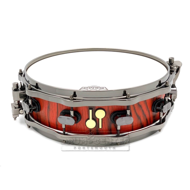 Sonor SQ2 Thin Maple Snare Drum 14x4.25 Fiery Red Semi Gloss w/Black Hw