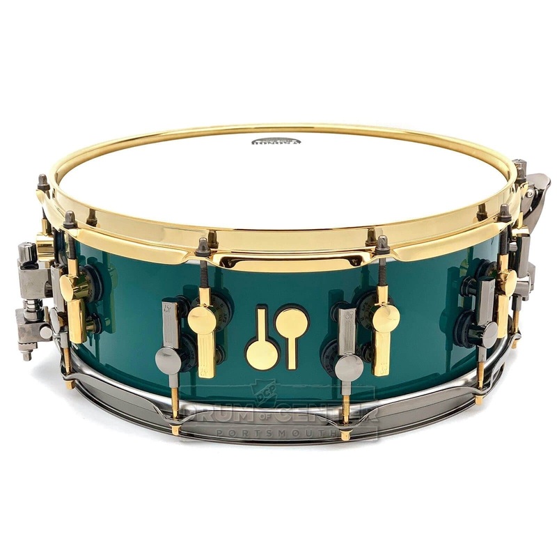 Sonor SQ2 Medium Birch Snare Drum 14x5.5 Blue Green w/Black & Gold Hardware