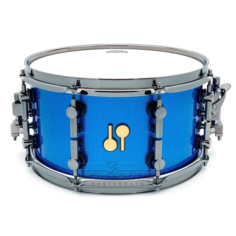 Sonor SQ2 Vintage Maple Snare Drum 13x7 Blue Sparkle Gloss w/Black Hardware