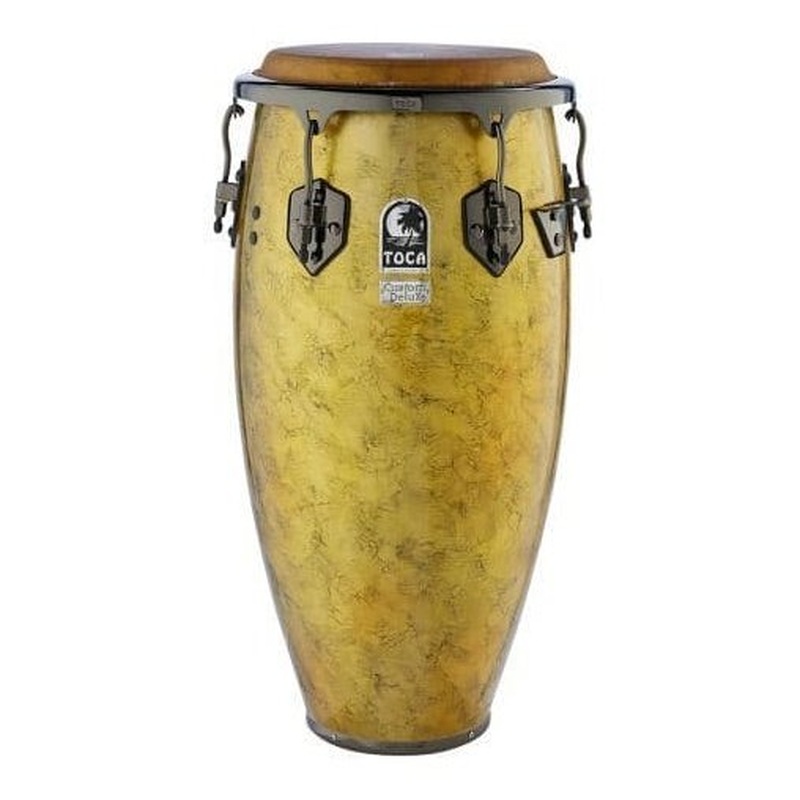 Toca Custom Deluxe Wood Super Tumba 13" Sahara Gold w/Black Mirror Hardware