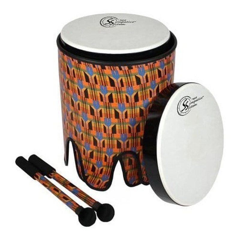 Toca Sympatico Nesting Tom Tom 16" Kente Cloth w/Pretuned Fiber Dot Head