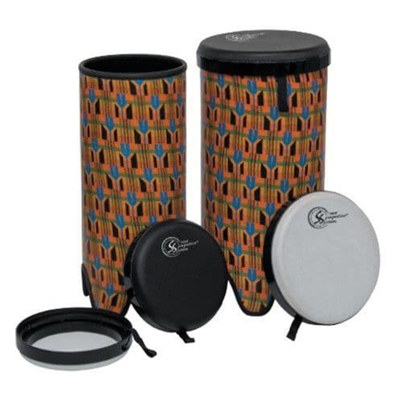 Toca Sympatico Tubadora 12" Kente Cloth w/Tunable Synthetic Leather Head